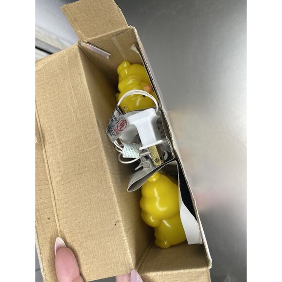 Vintage Yellow Chick Blow Mold String Lights Easter In Box New - Picture 3 of 3